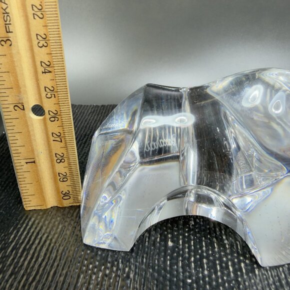BACCARAT Clear Heave Crystal Figurine Grizzly Bear Made In France Paperweight - Picture 3 of 15